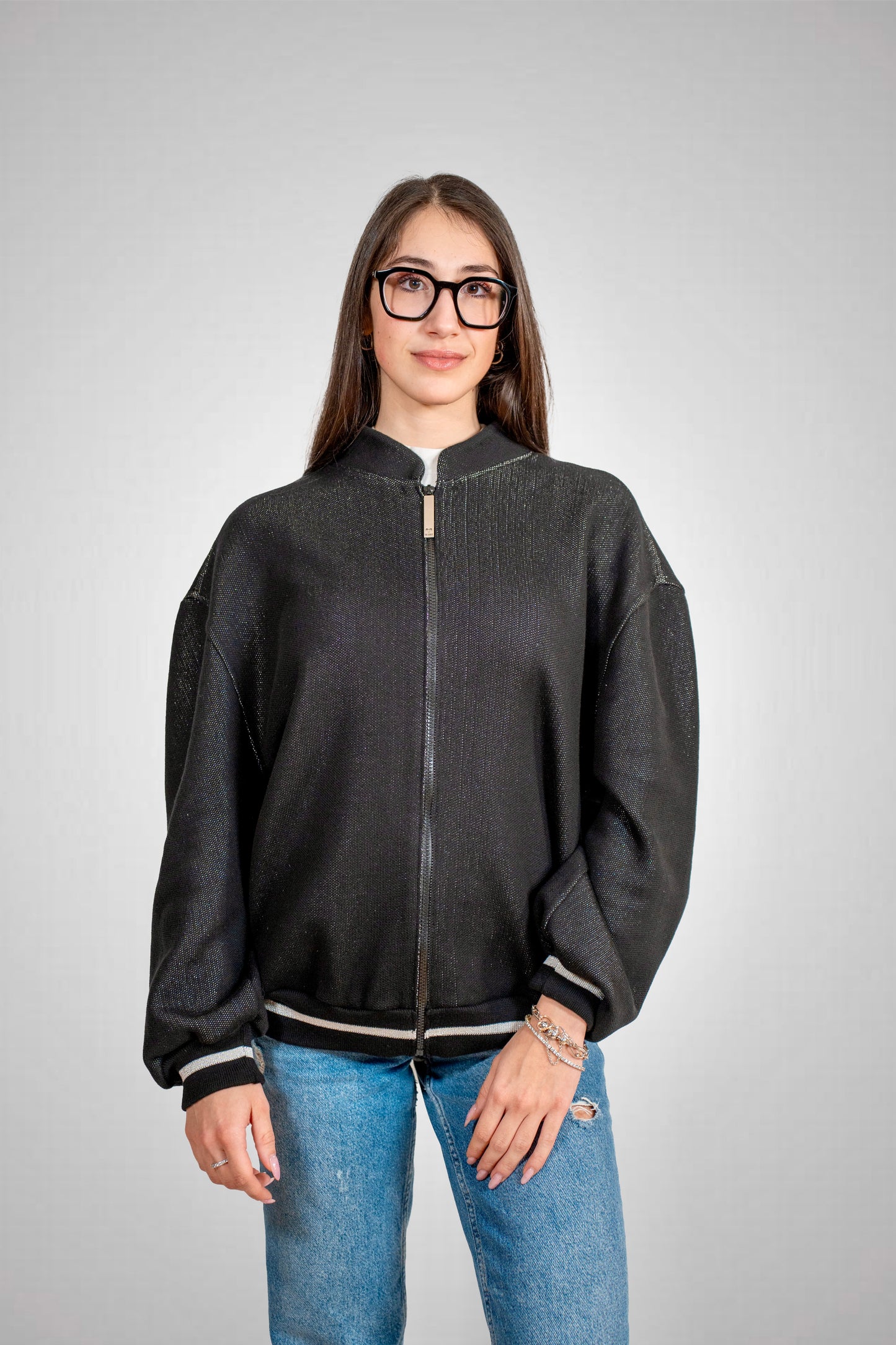 Bomber Oversize Unisex THE LEGACY - Nero