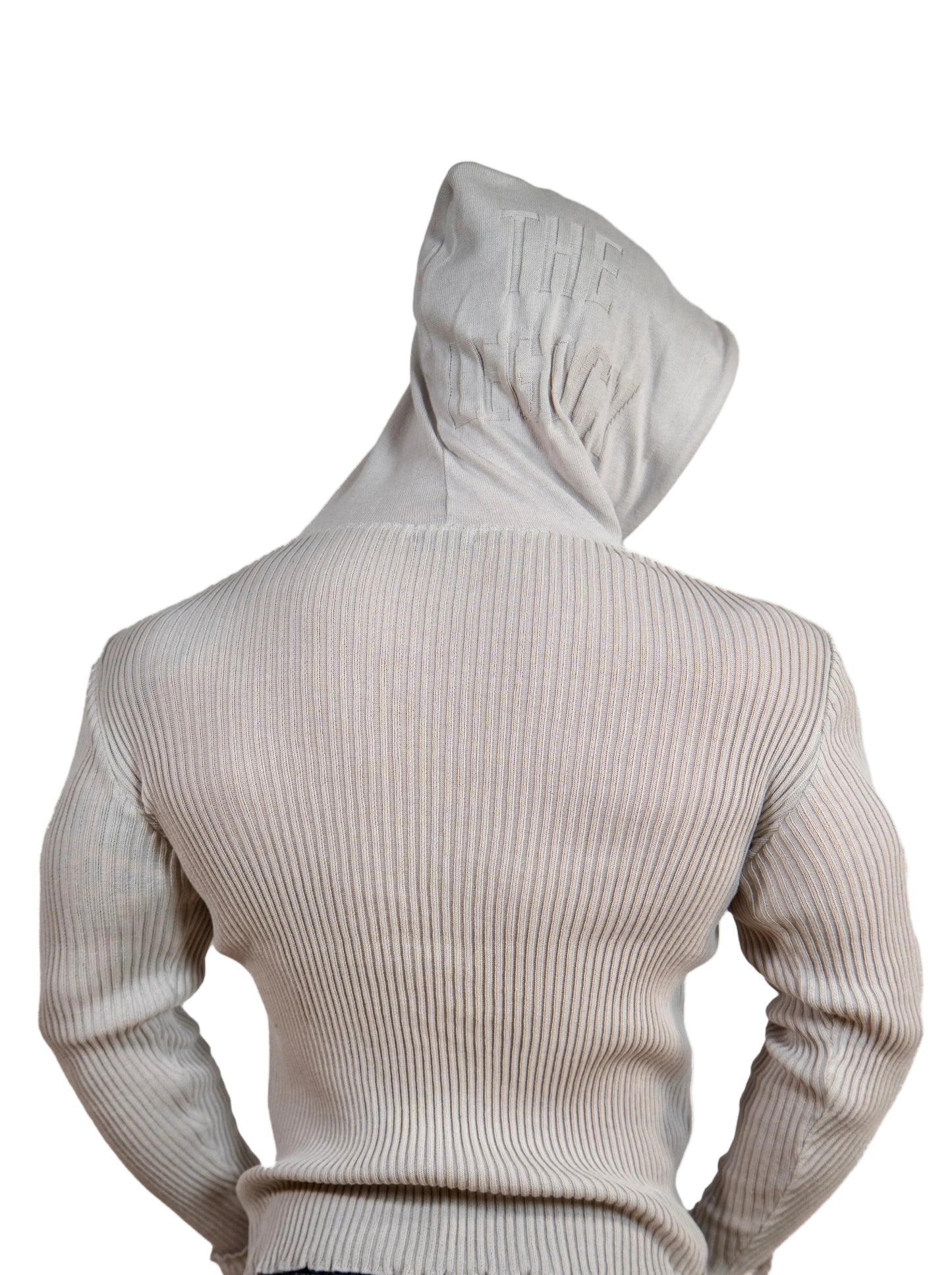 Maglia Coste con Cappuccio THE LEGACY - Gesso