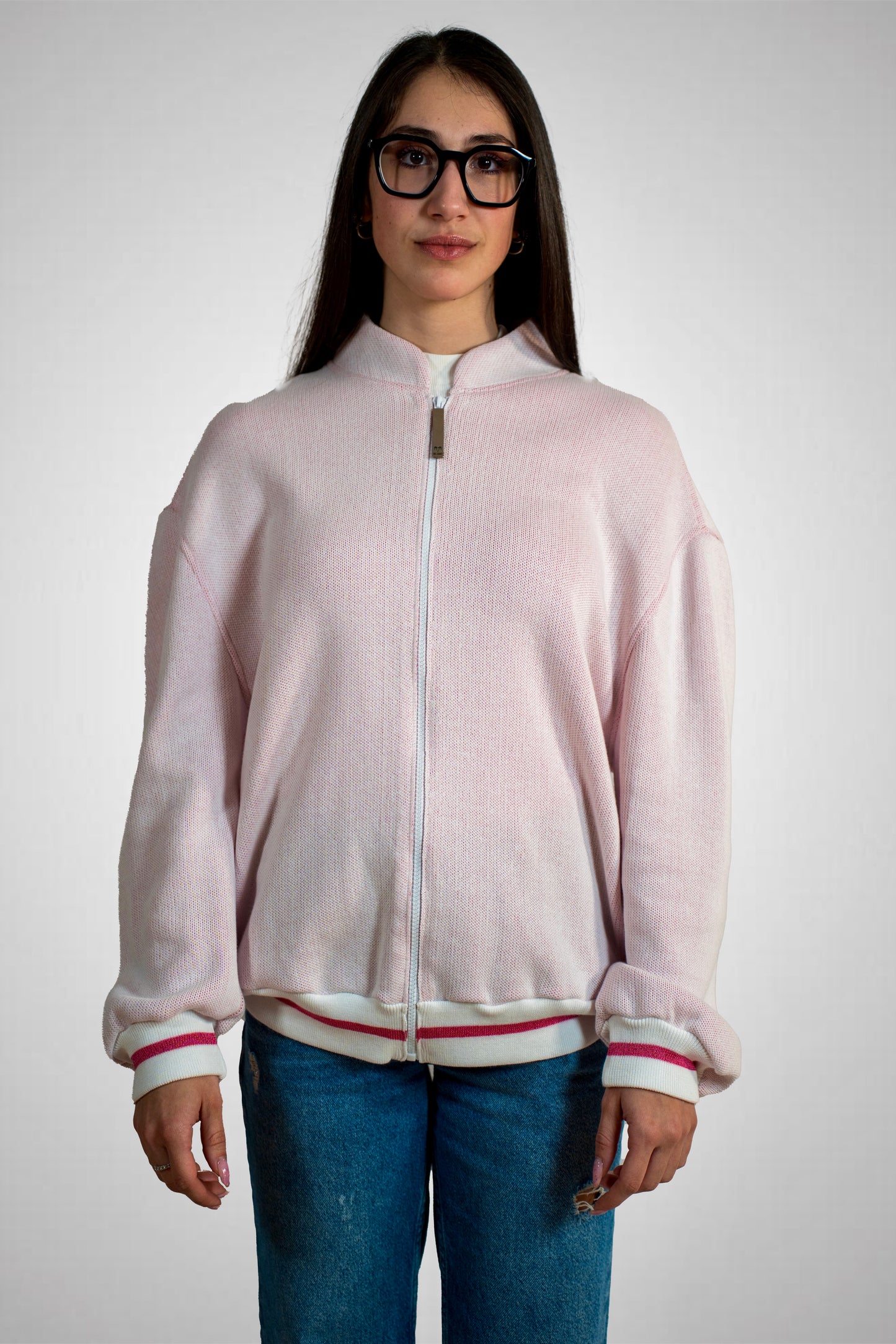 Oversized Unisex Bomber THE LEGACY - White