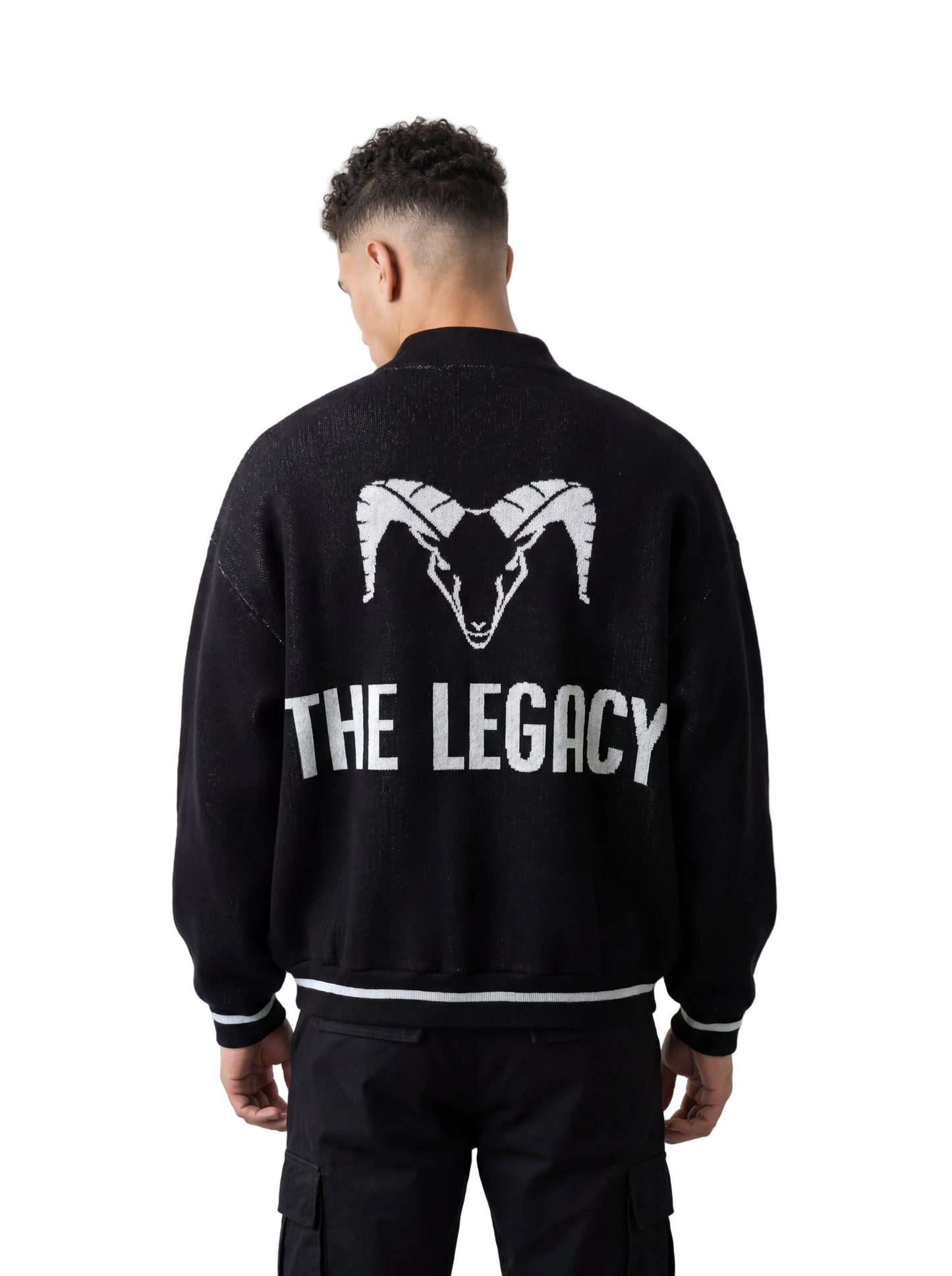 Bomber Oversize Unisex THE LEGACY - Nero / Bianco