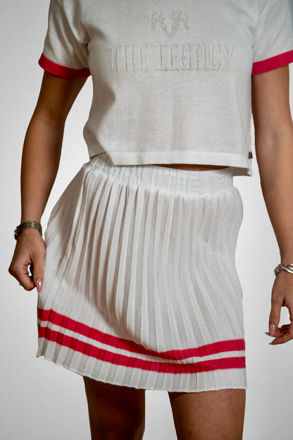THE LEGACY Pleated Mini Skirt - White