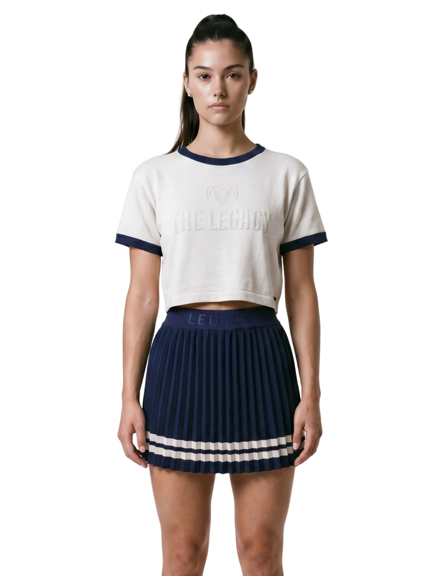 THE LEGACY Pleated Mini Skirt - White