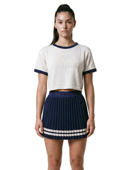 THE LEGACY Pleated Mini Skirt - White